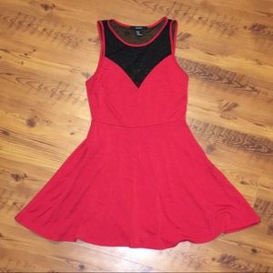 Forever 21 Skater Dress with mesh detail